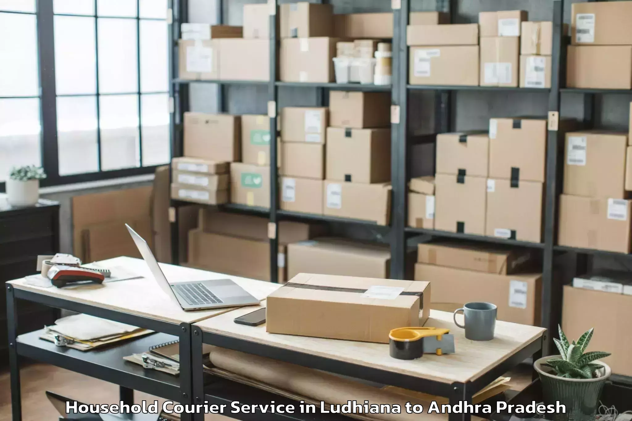 Professional Ludhiana to Jeelugu Milli Household Courier